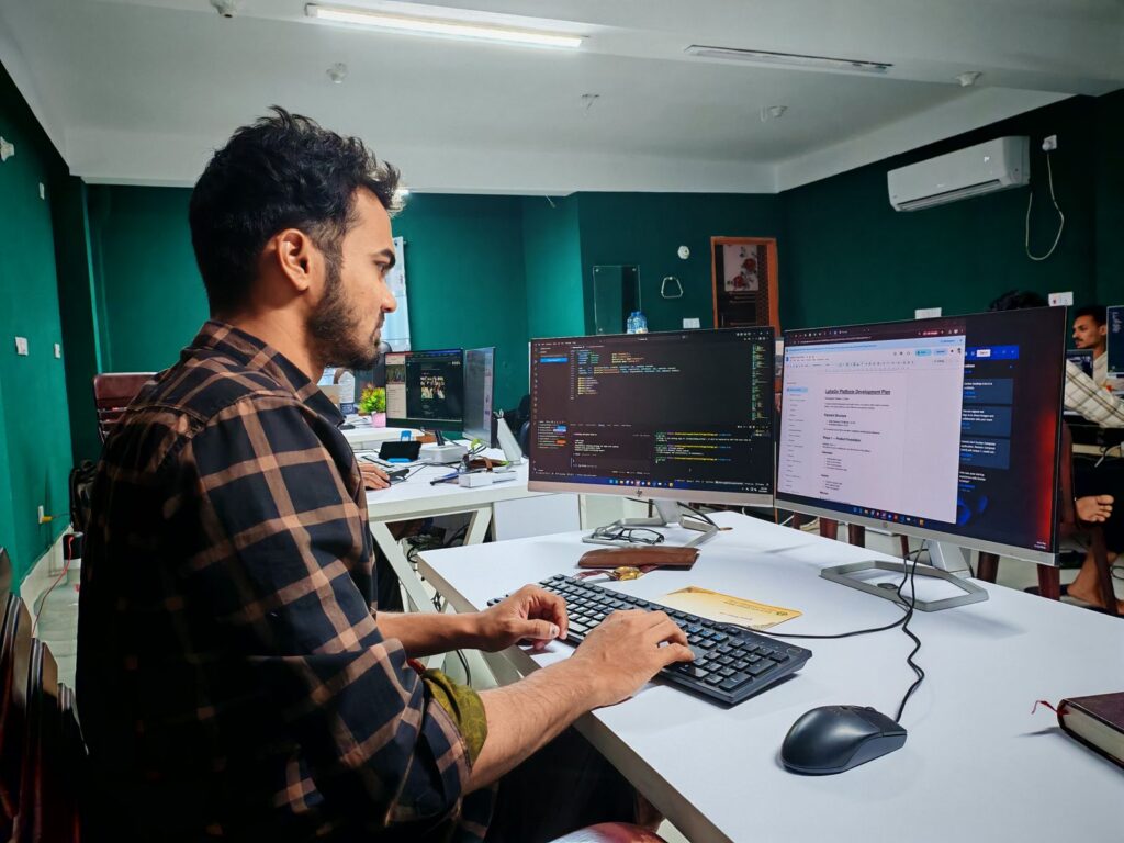 IT professional at a computer