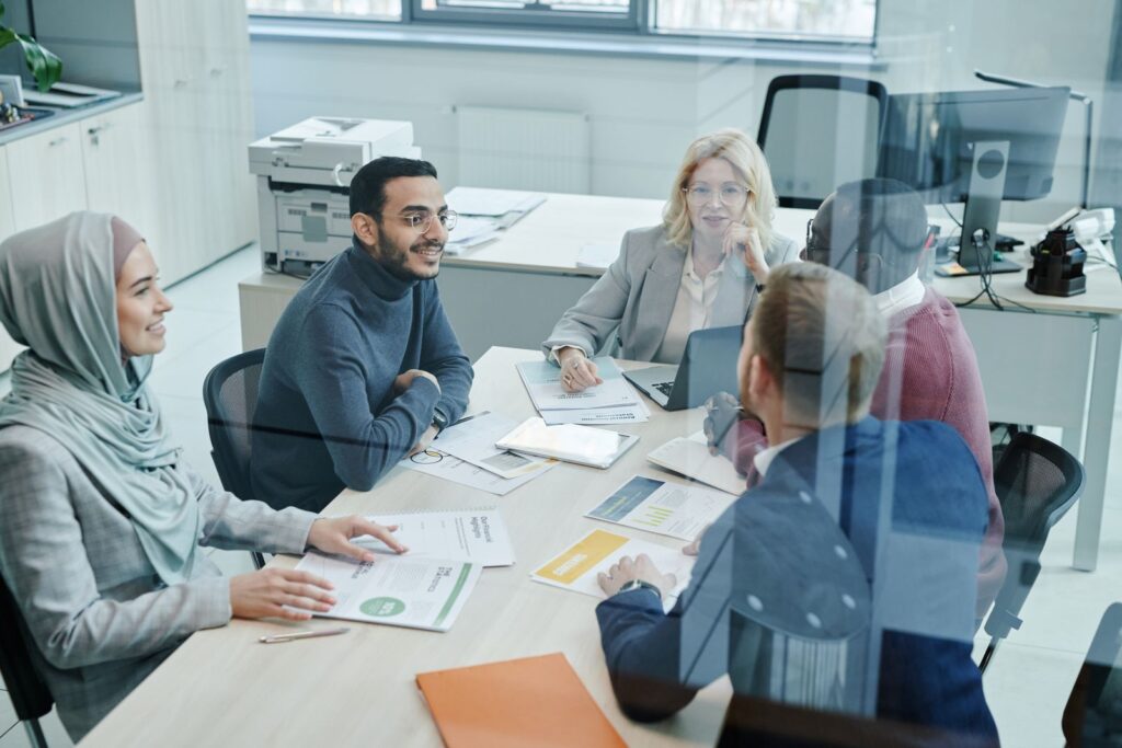 IT team meeting on security controls