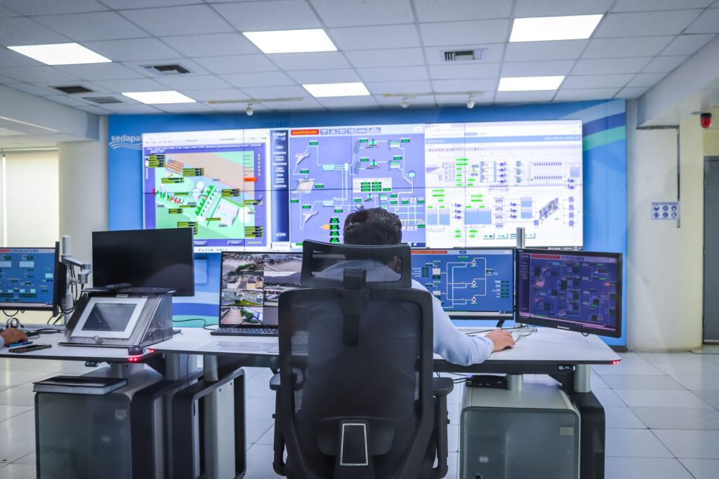 Operator in a control room